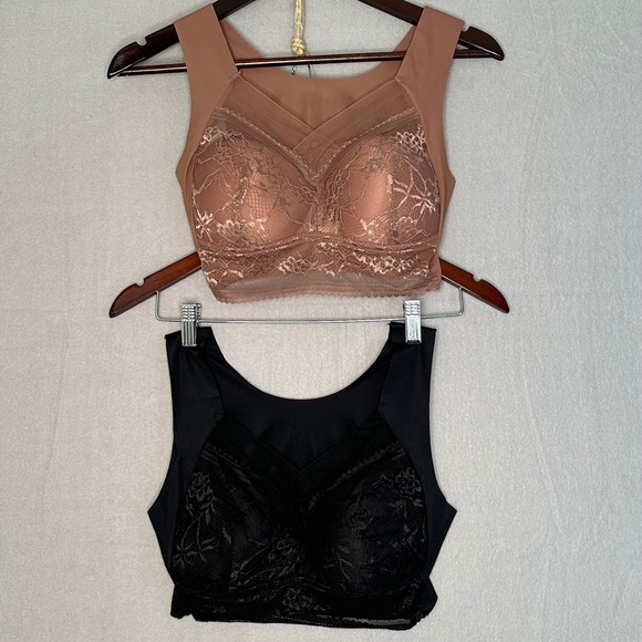 Lot‎ of 2/Lace Bralette Tank Top Wireless Sleep Bra Comfort Lounge Bra Top - Picture 16 of 16